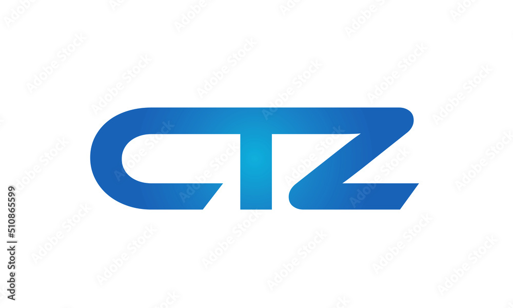 Connected CTZ Letters logo Design Linked Chain logo Concept Connected CTZ Letters logo Design Linked Chain logo Concept