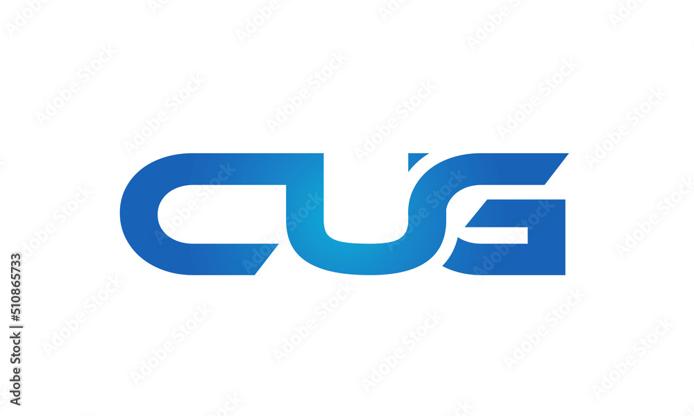 Connected CUG Letters logo Design Linked Chain logo Concept Connected CUG Letters logo Design Linked Chain logo Concept