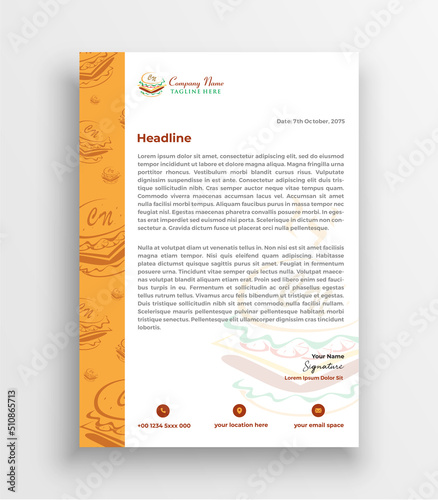Executive burger letterhead template