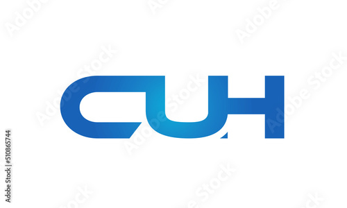 Connected CUH Letters logo Design Linked Chain logo Concept 