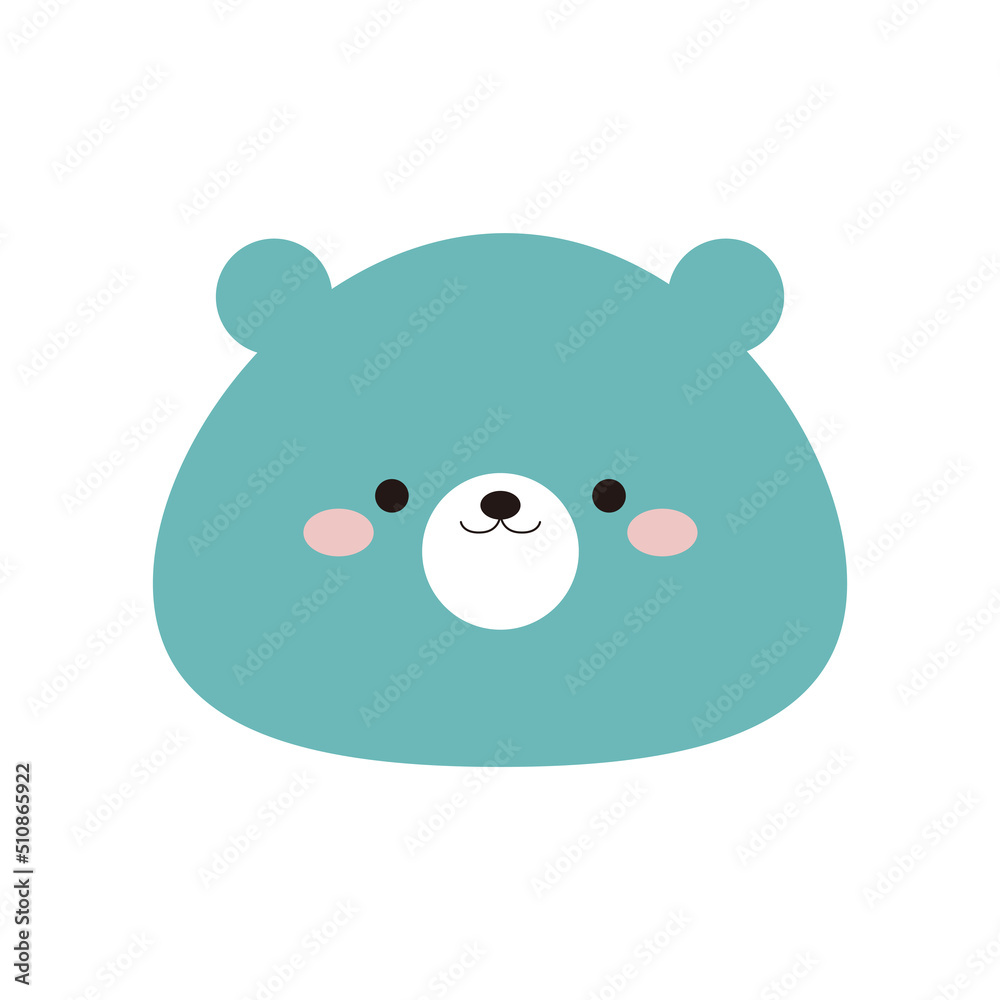 かわいいクマの顔アイコン イラスト素材 かわいいクマの顔アイコン イラスト素材