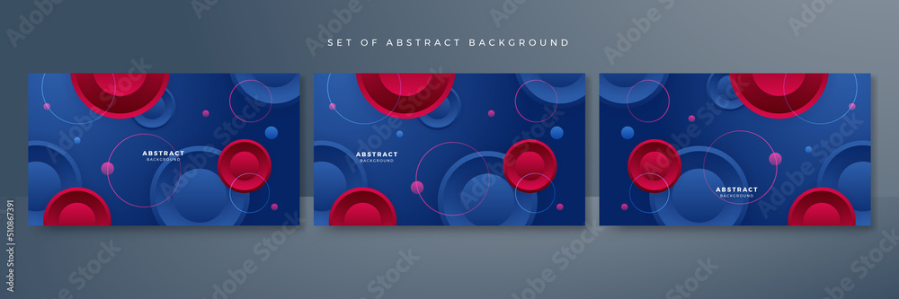 Fototapeta premium Abstract blue red banner geometric shapes light silver technology background vector. Modern diagonal presentation background.