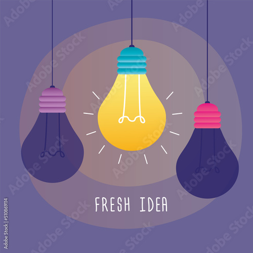 One luminous bulb among extinct ones. Search for new business ideas for projects and startups