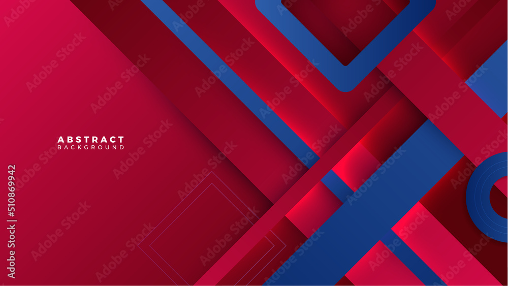 Dark blue red banner geometric shapes abstract background geometry shine and layer element vector for presentation design. Suit for business, corporate, institution, party, festive, seminar, and talks
