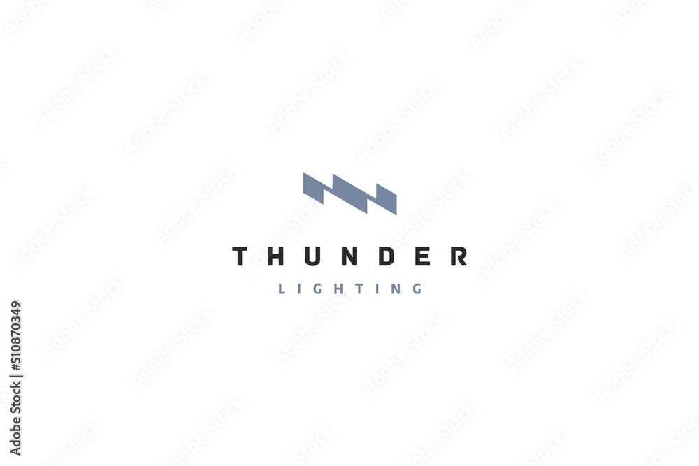 Thunder lighting template logo design solution Thunder lighting template logo design solution