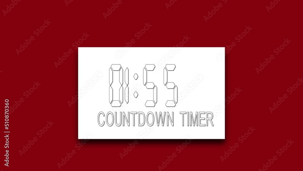 Two-minute timer. Digital clock timer countdown. Two-minute timer. Digital clock timer countdown.