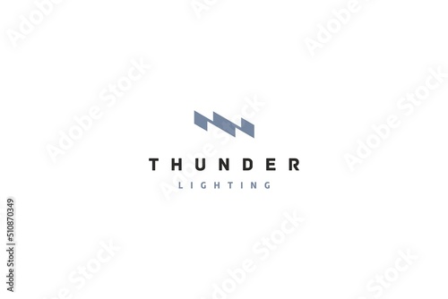 Thunder lighting template logo design solution