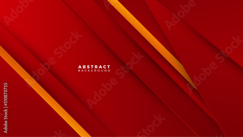 Abstract red orange banner geometric shapes light silver technology background vector. Modern diagonal presentation background. © Badr Warrior