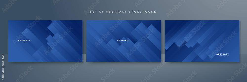 Abstract blue banner geometric shapes light silver technology background vector. Modern diagonal presentation background.