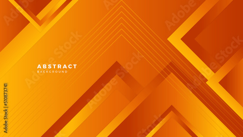 Abstract orange banner geometric shapes vector technology background, for design brochure, website. Geometric red orange banner geometric shapes wallpaper for poster, presentation, landing page