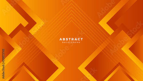 Abstract orange banner geometric shapes light silver technology background vector. Modern diagonal presentation background.