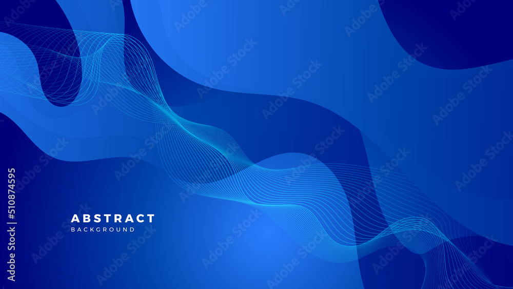 Abstract blue banner geometric shapes geometric light triangle line shape with futuristic concept presentation background