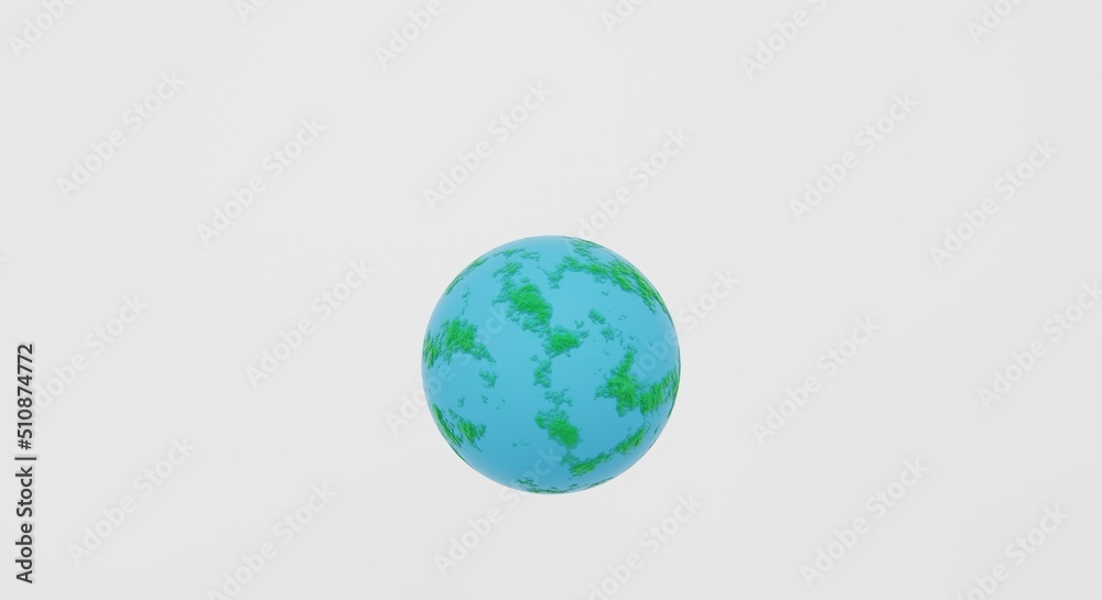 3d render. Cartoon planet earth isolated on a white background . 3d illustration 3d render. Cartoon planet earth isolated on a white background . 3d illustration