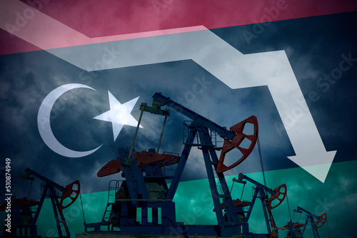 Decrease in oil production in Libia. Economic crisis, fuel default. Rejection of hydrocarbons. Oil supplies are down in Tripoli.