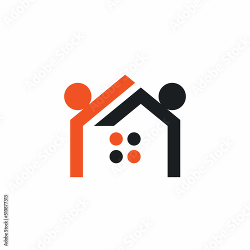 people house icon vector concept design template