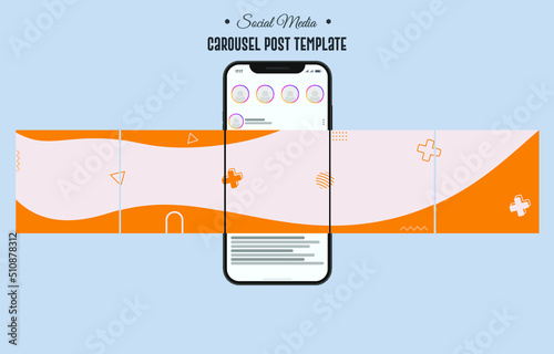 Instagram and social media carousel post template