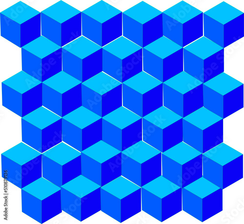abstract blue cubes background