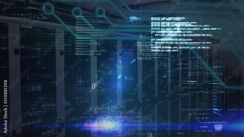Animation of data processing over servers Animation of data processing over servers