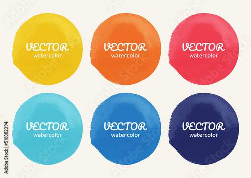 Watercolor paint stains set, vector background