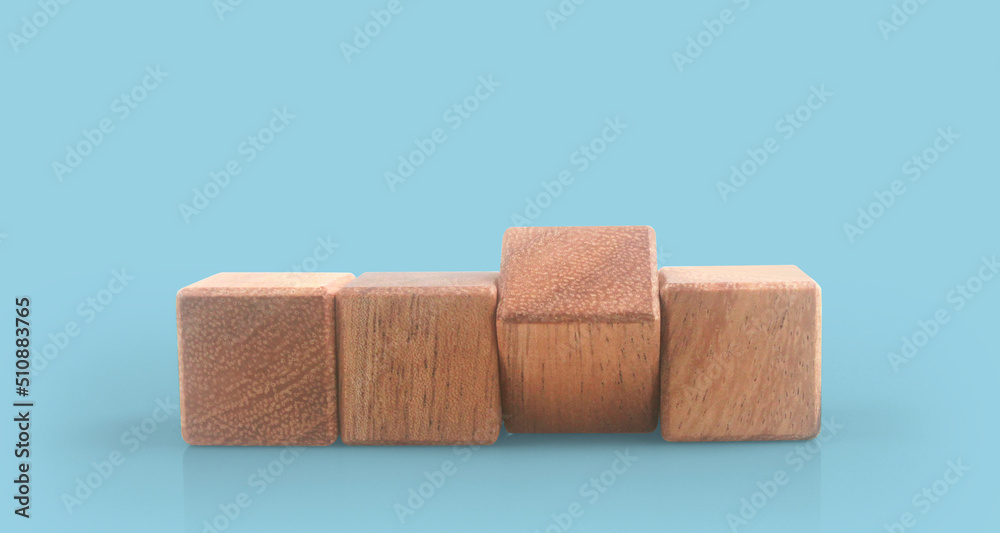 Obraz premium wood cube arrange in shape