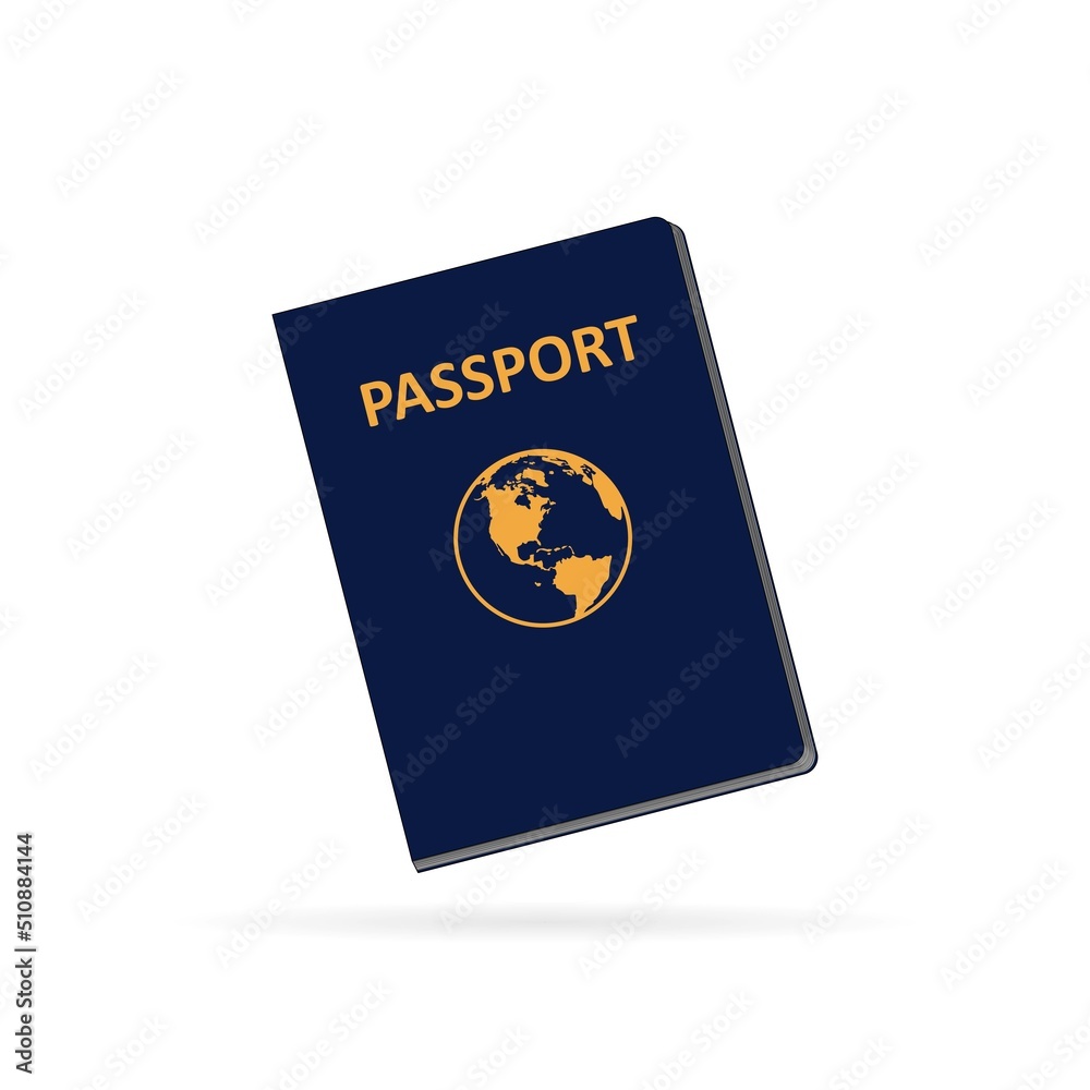 Passport on a white background. Vector graphics. Passport on a white background. Vector graphics.