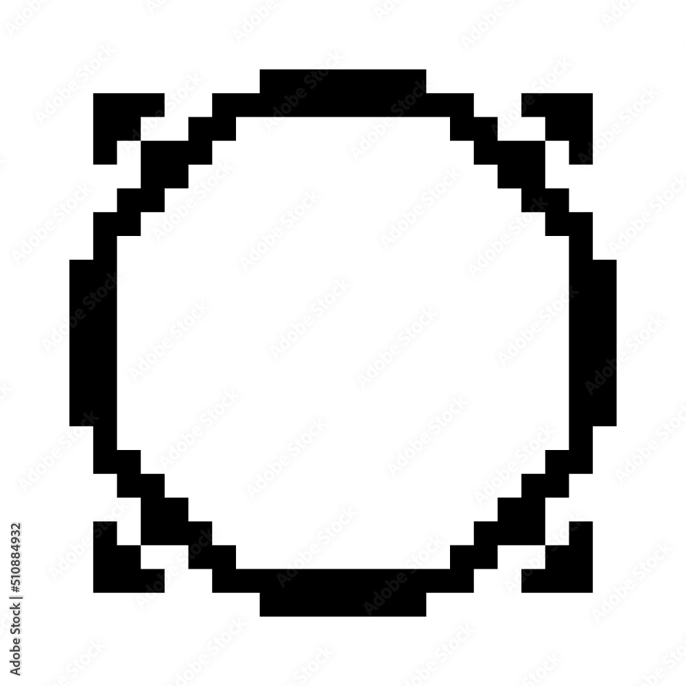 pixel circle frame
pixel circle frame