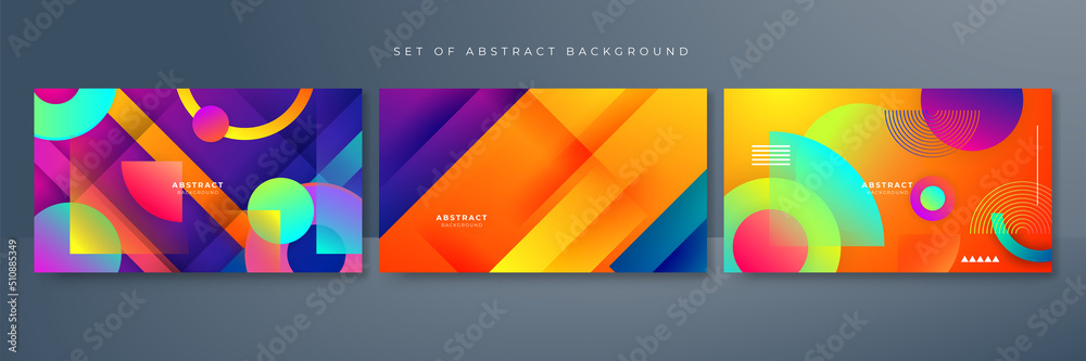 Abstract colorful banner geometric shapes vector technology background, for design brochure, website, flyer. Geometric colorful banner geometric shapes wallpaper for poster, presentation, landing page