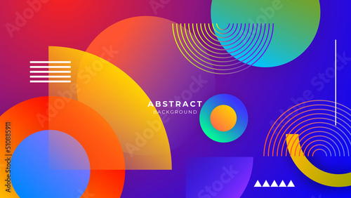 Dark colorful vibrant vivid geometric shapes abstract background geometry shine and layer element vector for presentation design. Suit for business  corporate  institution  party  seminar  and talks.