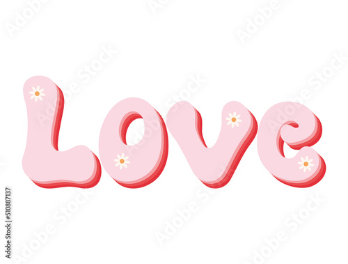 love lettering with flowers