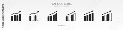 Financial analysis stats icon set. Growing graph set. Business chart with arrow. Growths chart collection. Progress bar. Bar diagram. Growth success arrow icon. Progress symbol. Chart increase.