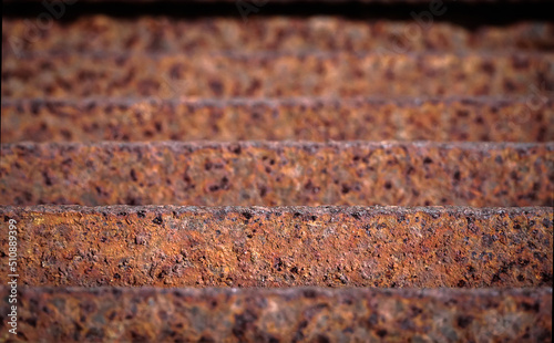 steel drain grate, Rust of metals.Corrosive Rust on old iron white. Use as illustration for presentation. Selective focus. 