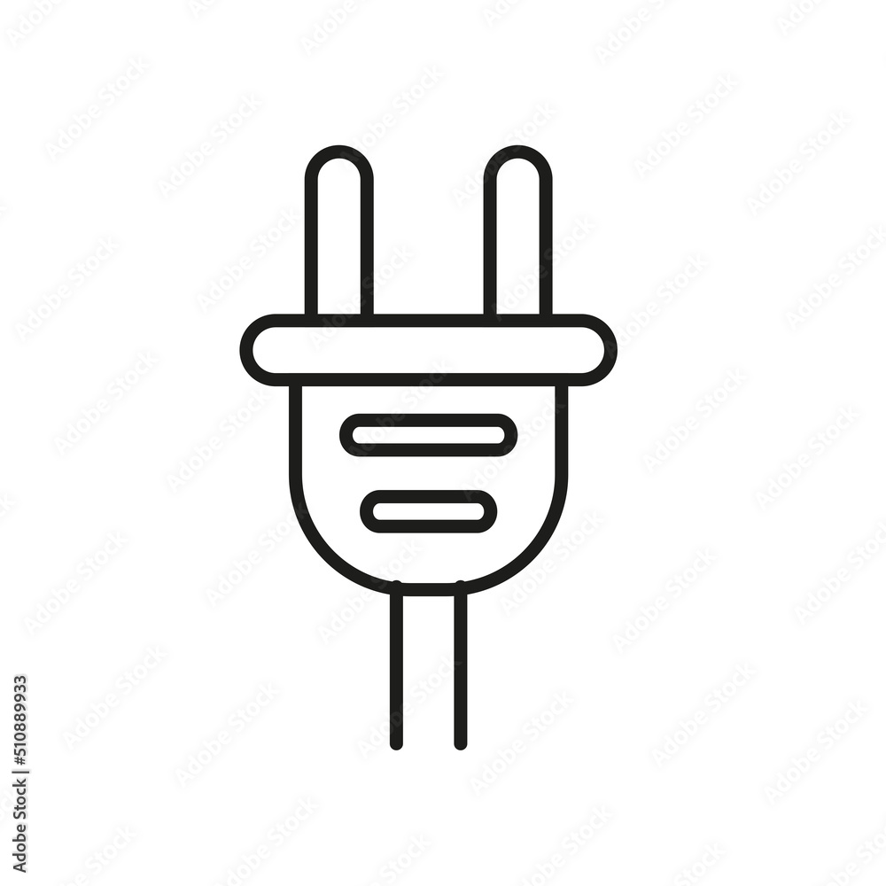 Plug for socket line icon, Plug editable stroke outline icon, high quality vector symbol for mobile app. Plug for socket line icon, Plug editable stroke outline icon, high quality vector symbol for mobile app.