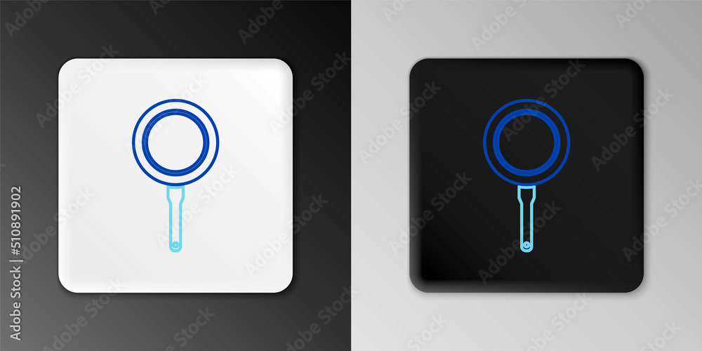 Line Frying pan icon isolated on grey background. Fry or roast food symbol. Colorful outline concept. Vector Line Frying pan icon isolated on grey background. Fry or roast food symbol. Colorful outline concept. Vector