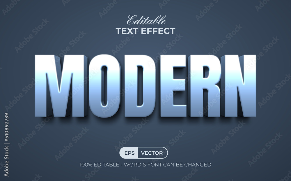 Modern text effect style. Editable text effect.