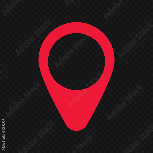 Free Download Red map pin isolated on black background. Vector. - GFXLoad