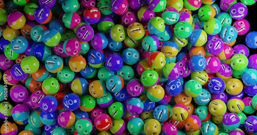 color character balls made in 3d color character balls made in 3d