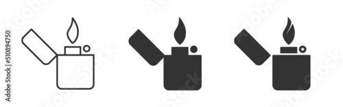Vintage lighter icon. Vector illustration.