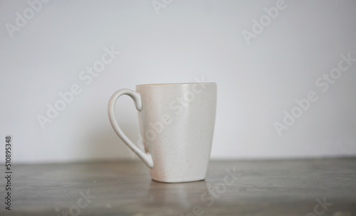 porcelain coffee cup with copyspace