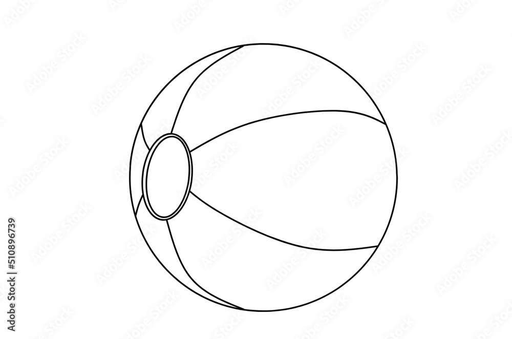 Beach ball line art drawing Stock Illustration Adobe Stock