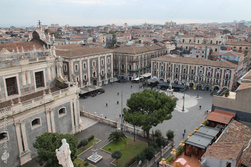 cathedral square in catania in sicily (italy)