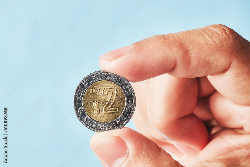 Mexican coins and banknotes. Mexican peso, Latin American currency. money, saved, finances, Mexican coins and banknotes. Mexican peso, Latin American currency. money, saved, finances,