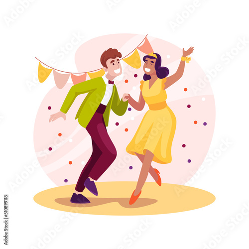 Graduation ball isolated cartoon vector illustration.