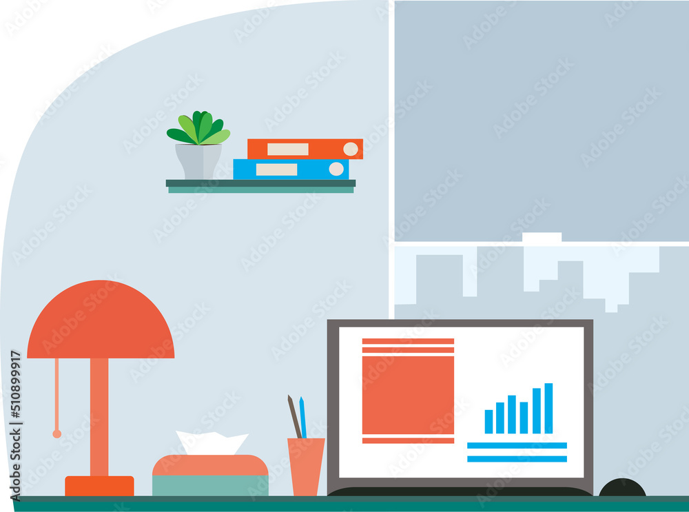 Fototapeta premium illustration of a modern office building