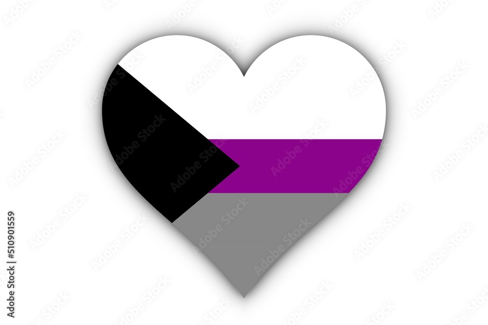 Bandera Demisexual en corazón Bandera Demisexual en corazón