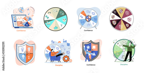 Confidence concept. Person has private conversation metaphor. Confidential communication. Trust property, reassuring partnerships, conviction. Protection of intellectual property. Confidential data