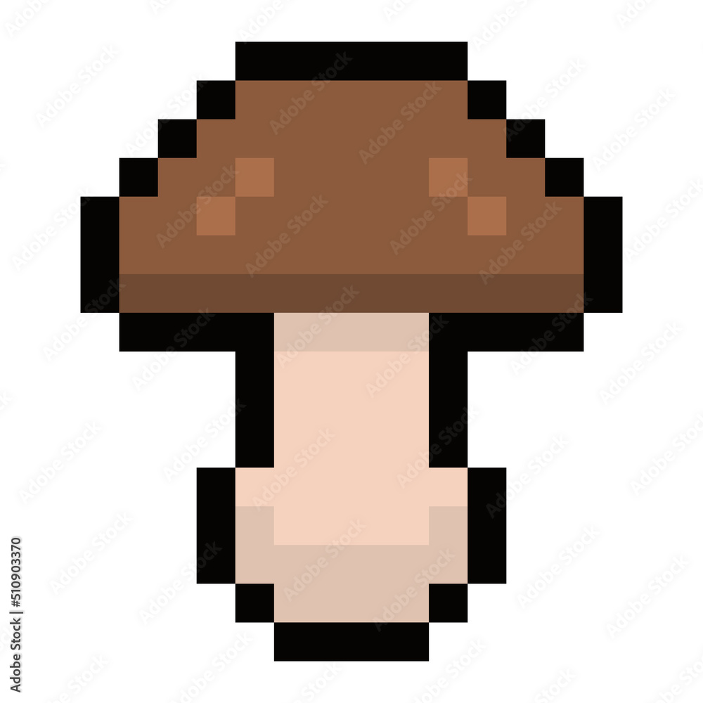 Fototapeta premium pixel mushroom 