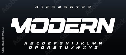 Futurism headline font glowing alphabet letters design. Digital cyber game logo typography. Futuristic typographic design for logo, headline, cover title, and monogram. Isolated vector typeset.