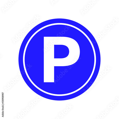 Parking icon for parking sign and bicycle parking sign. Vector.