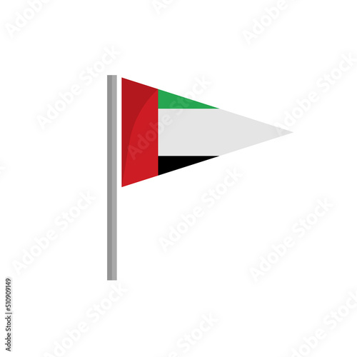 United Arab Emirates flag pennant. Vector.