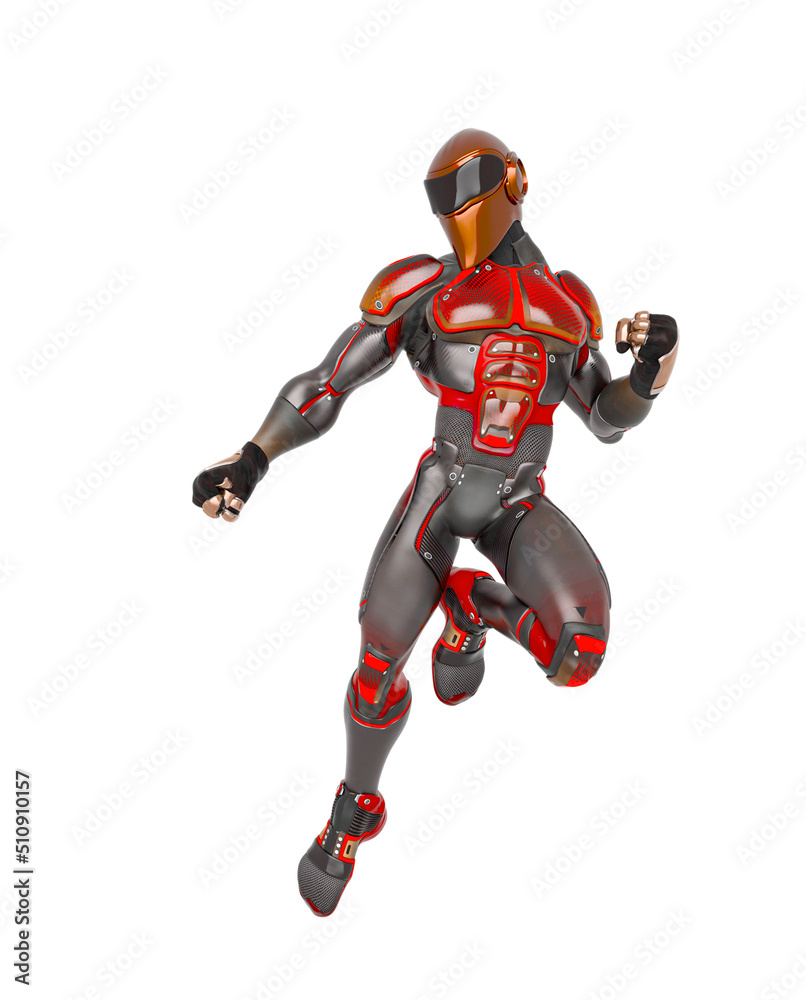 super pilot is floating and looking down in action super pilot is floating and looking down in action